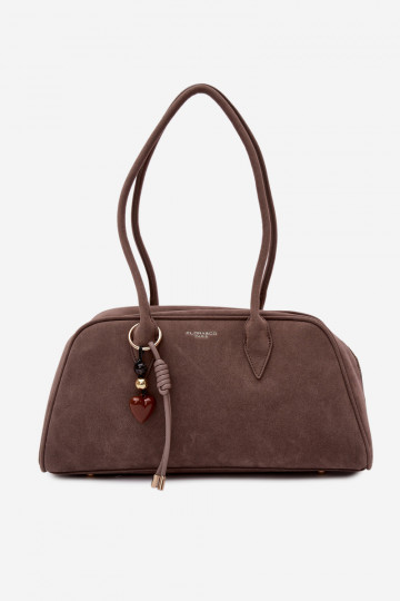 iš eko zomšosoĮa RankinėsuBrelokiem Tamsussmėlio spalvos Noelia