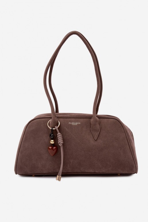 iš eko zomšosoĮa RankinėsuBrelokiem Tamsussmėlio spalvos Noelia