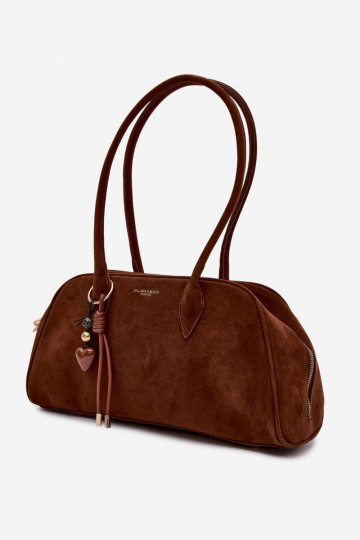 iš eko zomšosoĮa RankinėsuBrelokiem rudos spalvos Noelia 2