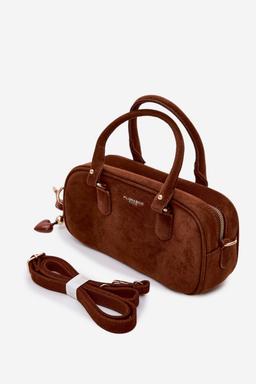 Rankinė Typu Bagažinė Tai turižasuiš eko zomšosu rudos spalvos Annelle