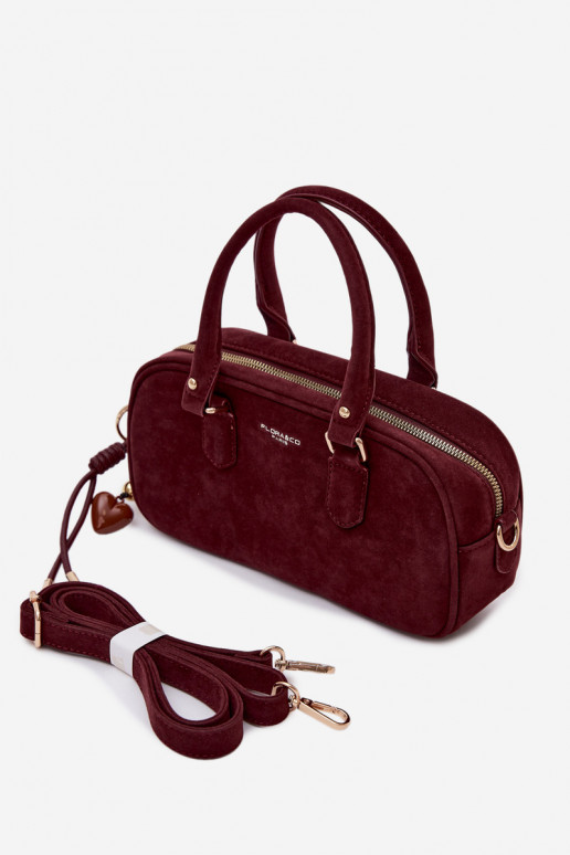 Rankinė Typu Bagažinė Tai turižasuiš eko zomšosu bordo spalvos Annelle