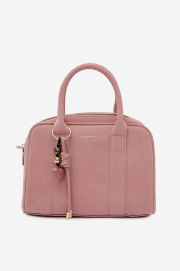 Rankinė Typu Bagažinė iš eko zomšosoĮasuBrelokiem rožinė Sorielle