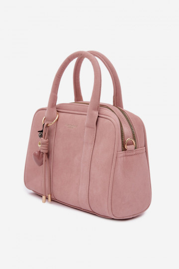 Rankinė Typu Bagažinė iš eko zomšosoĮasuBrelokiem rožinė Sorielle 2