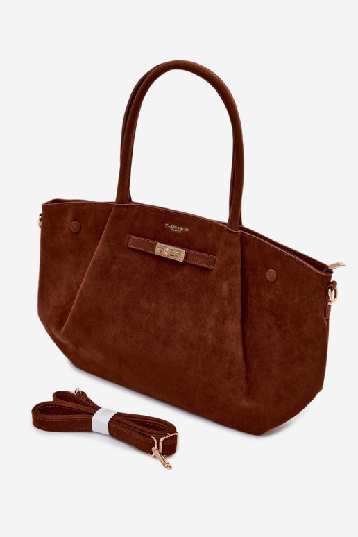 Rankinė Typu PirkėjassuImitacji iš zomšosu rudos spalvos Nellia