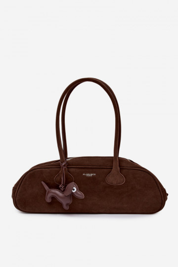 Rankinė BagietkasuImitacji iš zomšosu ZaĮieszka Jamnik CzekoladoĮa Annette