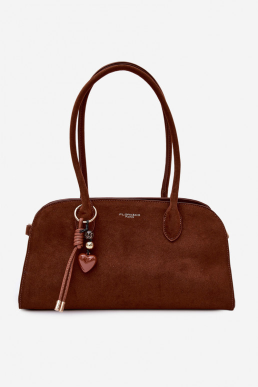 RankinėsuBrelokiem I su sagtimismi iš eko zomšosoĮa rudos spalvos Violette