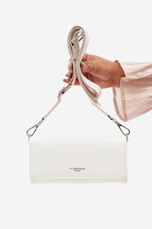 Piniginė Rankinė du viename su dirželiais dramblio kaulo spalvos Suzette