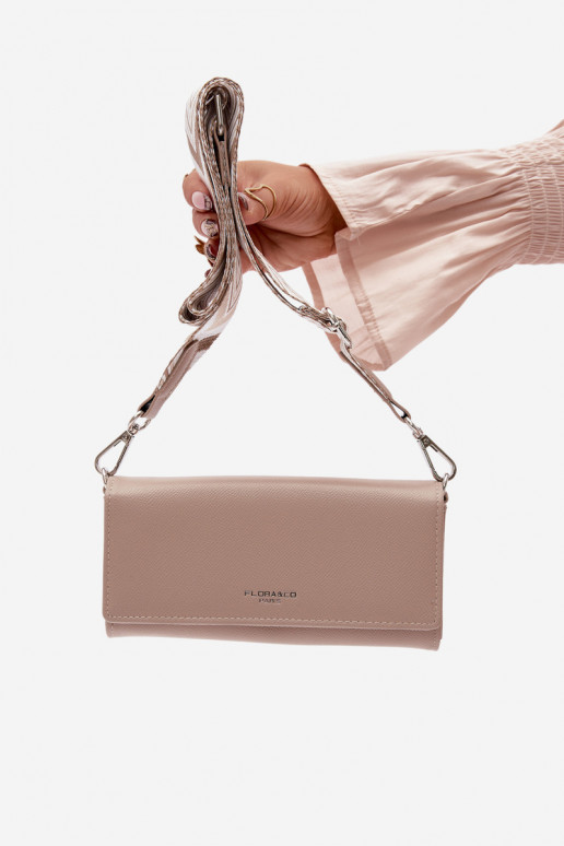 Piniginė Rankinė du viename su dirželiais dramblio kaulo spalvos Suzette