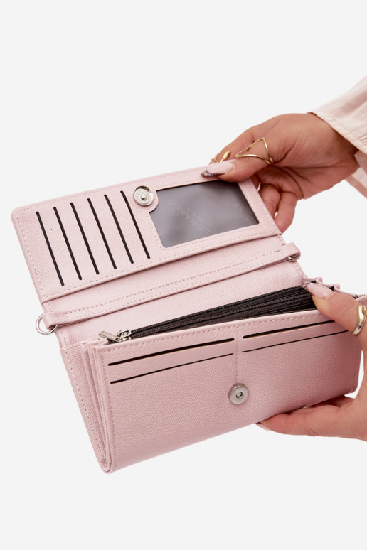 Piniginė Rankinė du viename su dirželiais rožinė Suzette
