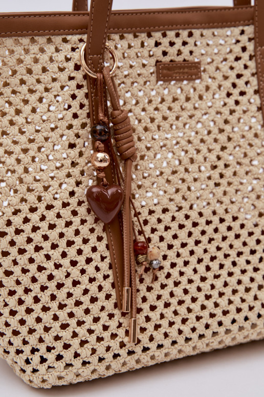 Pinta Rankinė Typu PirkėjassuBrelokiem dramblio kaulo spalvos Noella