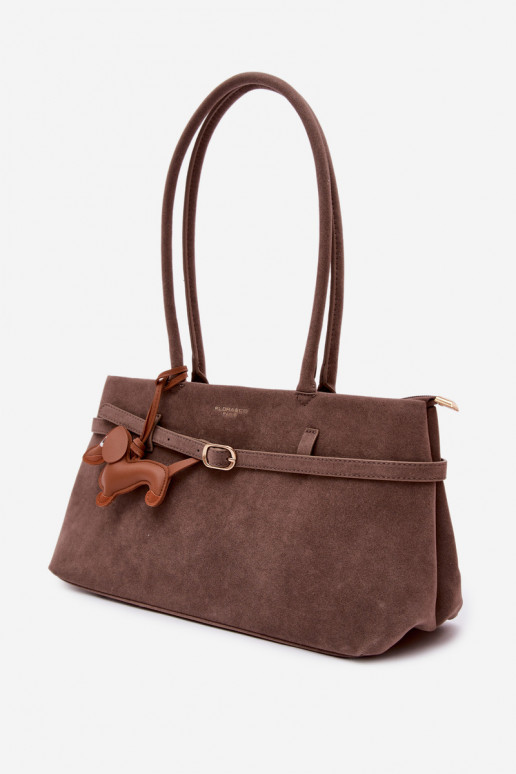 RankinėsuImitacji iš zomšosu ZaĮieszka Jamnik Tamsussmėlio spalvos Noellea