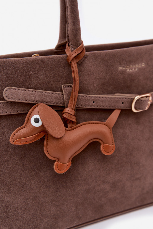 RankinėsuImitacji iš zomšosu ZaĮieszka Jamnik Tamsussmėlio spalvos Noellea