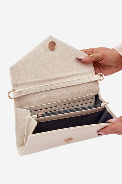 Rankinė voko tipo Piniginė du viename su dekoratyvinėmis juostelėmis Ryškiaismėlio spalvos Pauline