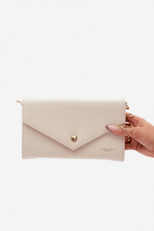 Rankinė voko tipo Piniginė du viename su dekoratyvinėmis juostelėmis Ryškiaismėlio spalvos Pauline