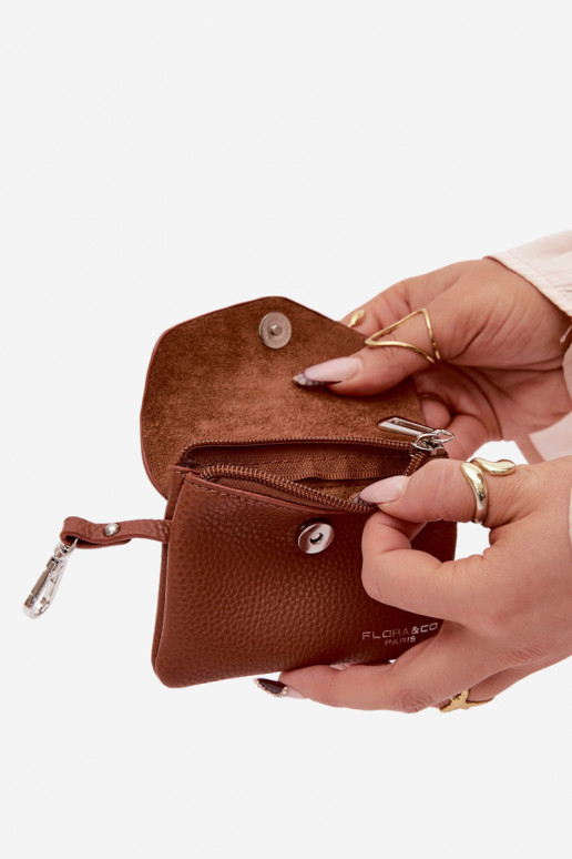 Portmonetka Moteriška iš eko odos rudos spalvos Calienne