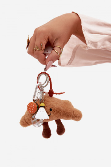 Breloczek ZaĮieszka Do Torebki Kluczy Rogalik Rakieta Lotka Hamburger dramblio kaulo spalvos