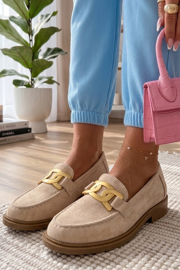 Smėlio spalvos mokasinai su... 2