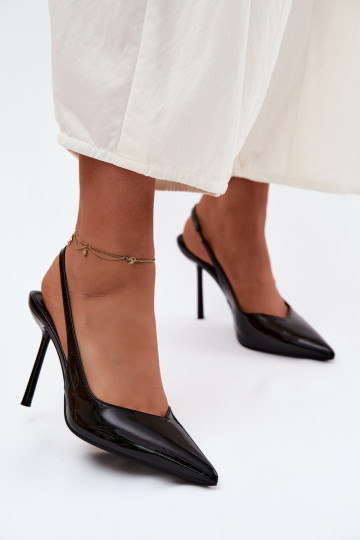 su lako efektu aukštakulniai bateliai basutėssuImitacji Skóry juodos spalvos Calera