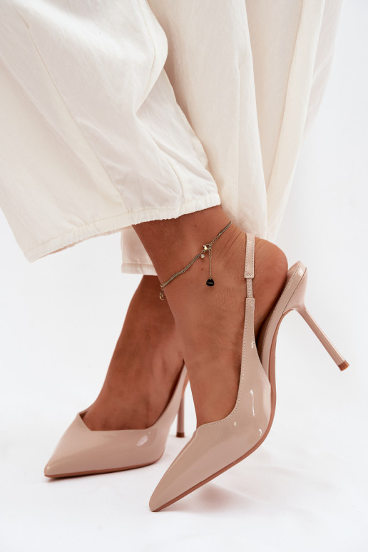 su lako efektu aukštakulniai bateliai basutėssuImitacji Skóry smėlio spalvos Calera