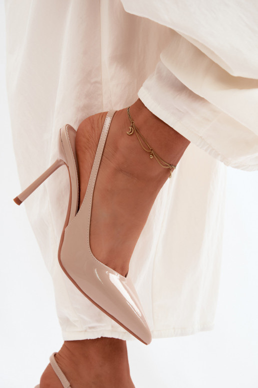 su lako efektu aukštakulniai bateliai basutėssuImitacji Skóry smėlio spalvos Calera