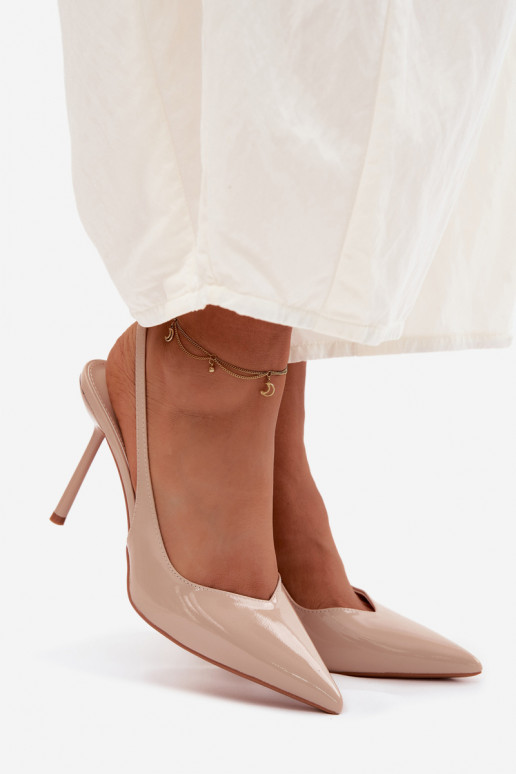 su lako efektu aukštakulniai bateliai basutėssuImitacji Skóry smėlio spalvos Calera