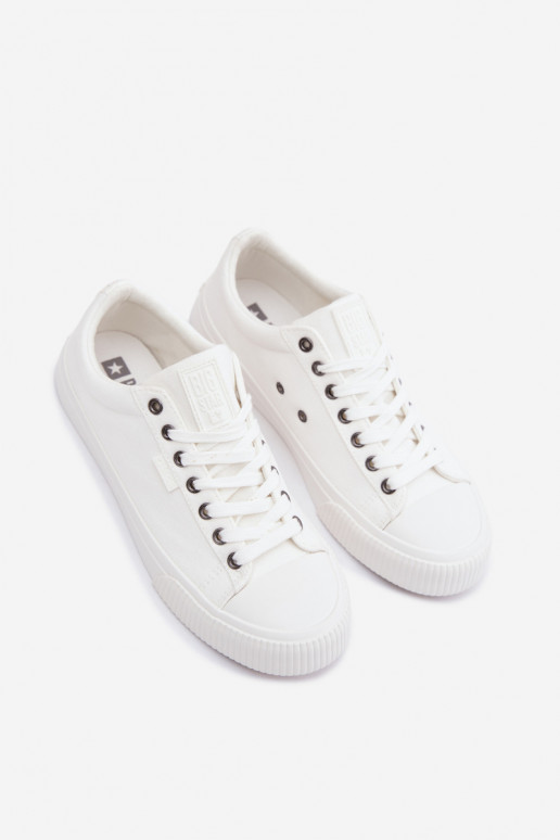 Vyrų žemi laisvalaikio batai baltos spalvos