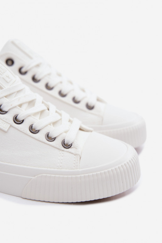 Vyrų žemi laisvalaikio batai baltos spalvos