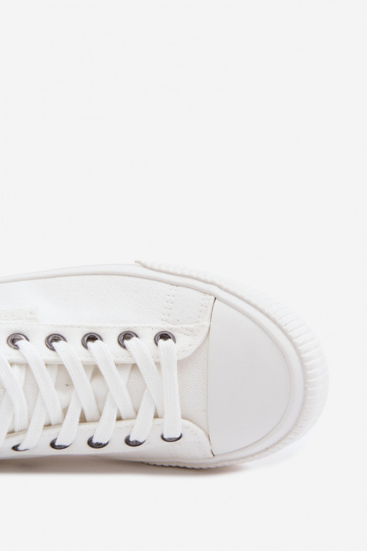 Vyrų žemi laisvalaikio batai baltos spalvos