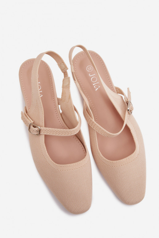  basutės Balerinos Moteriškas su dirželiais dramblio kaulo spalvos Selrene