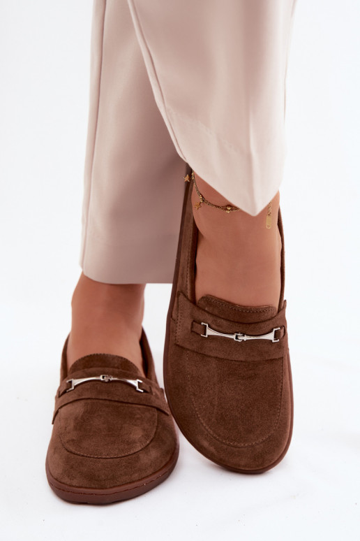 Mokasinai Barefoot iš zomšos Zazoo 322 rudos spalvos