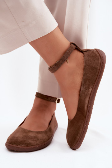 Balerinos BarefootsuĮjungtaturalnego iš zomšosu Zazoo 020 rudos spalvos 2