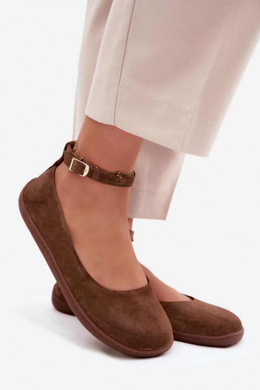 Balerinos BarefootsuĮjungtaturalnego iš zomšosu Zazoo 020 rudos spalvos