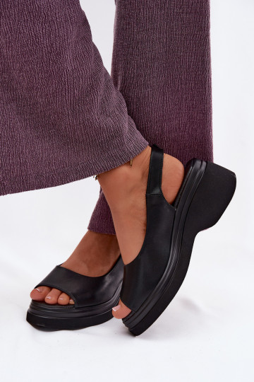 Oda Platforminės basutės Vinceza 66936 juodos spalvos 2