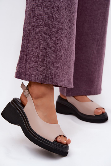 Oda Platforminės basutės Vinceza 66936 smėlio spalvos 2