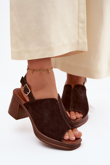 Oda Elegantiški zomšiniai aukštakulniai Įrašas Vinceza 39995 CzekoladoĮe