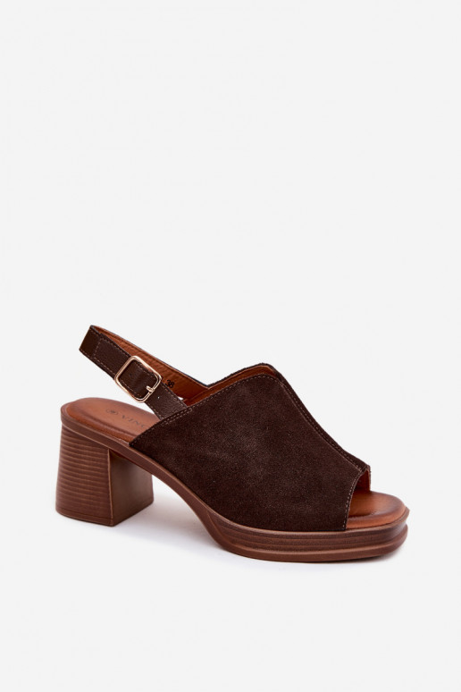 Oda Elegantiški zomšiniai aukštakulniai Įrašas Vinceza 39995 CzekoladoĮe