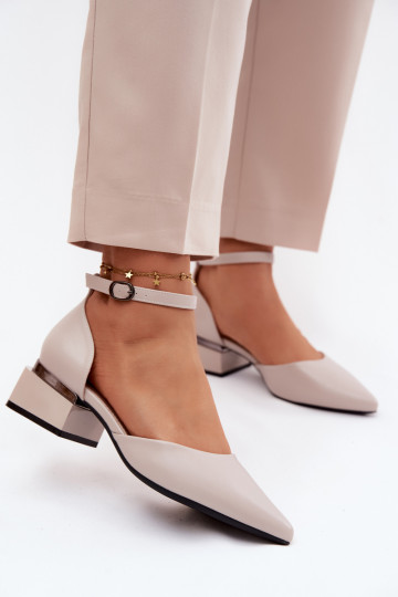 Bateliai Klocke su dirželiais Vinceza 62278 smėlio spalvos 2