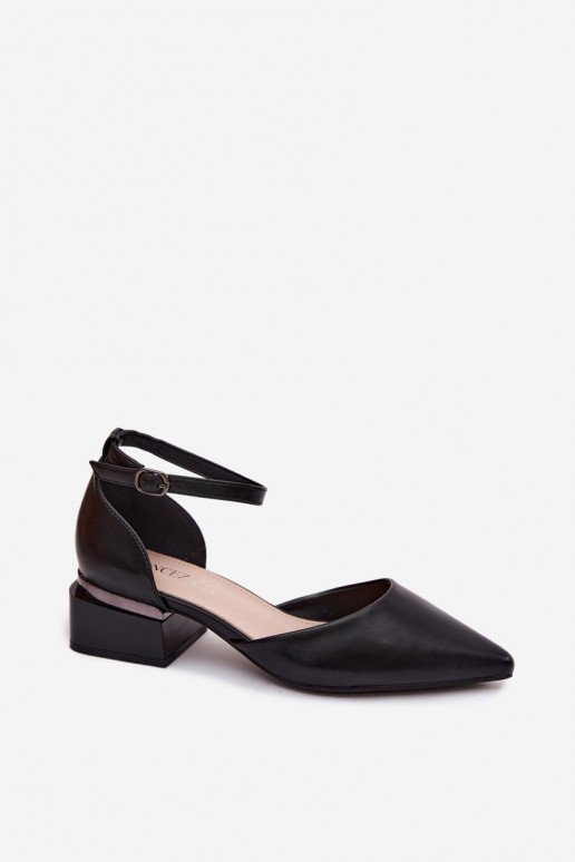 Bateliai Klocke su dirželiais Vinceza 62278 juodos spalvos