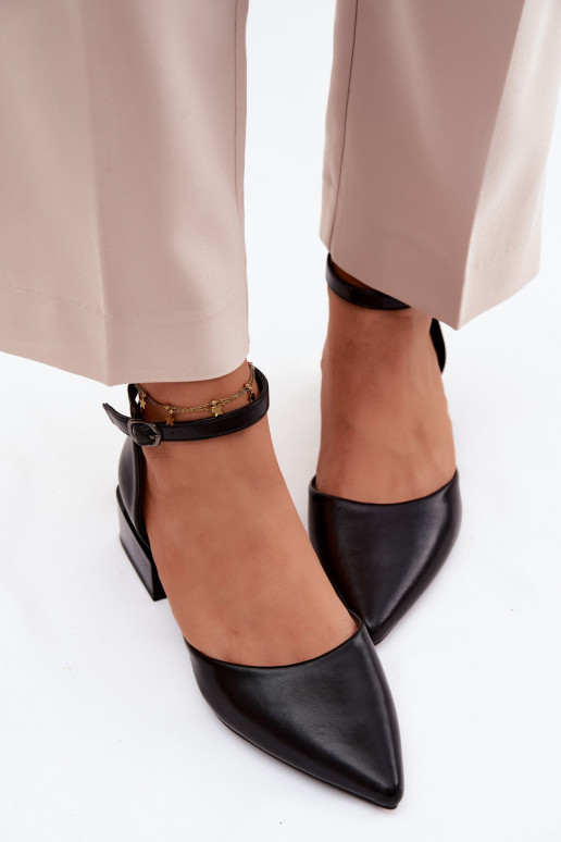 Bateliai Klocke su dirželiais Vinceza 62278 juodos spalvos