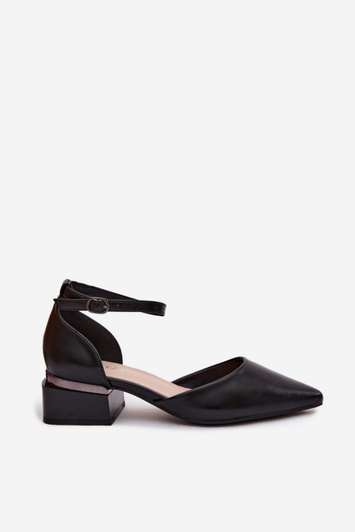 Bateliai Klocke su dirželiais Vinceza 62278 juodos spalvos