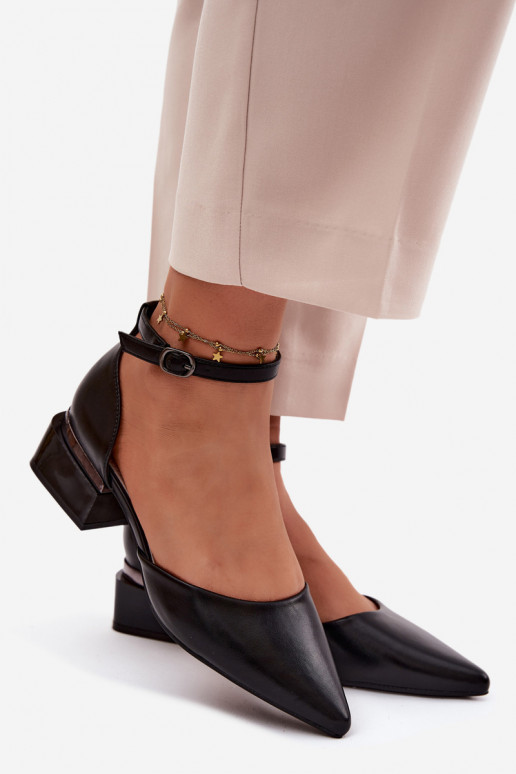 Bateliai Klocke su dirželiais Vinceza 62278 juodos spalvos