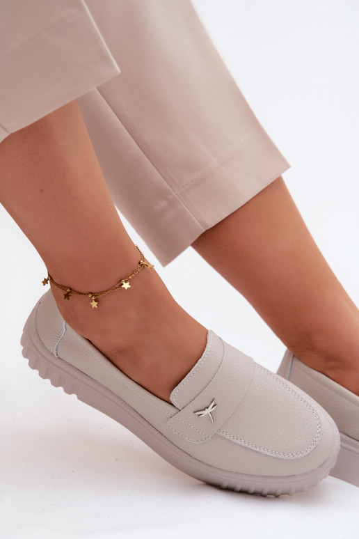 Oda batai Moteriškas su platforma Įsispiriamo modelio Vinceza 93218 smėlio spalvos