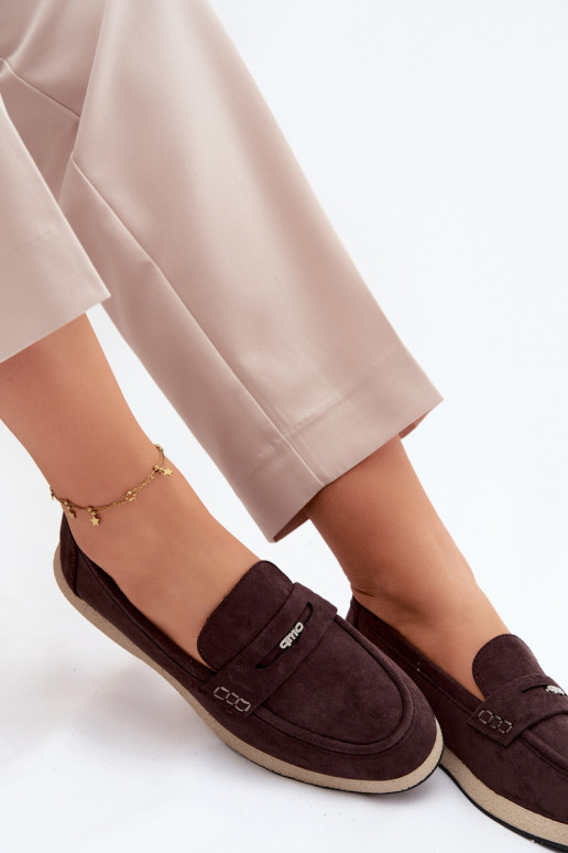 moteriški mokasinaisuImitacji iš zomšosu Vinceza 62273 CzekoladoĮe