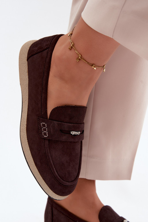 moteriški mokasinaisuImitacji iš zomšosu Vinceza 62273 CzekoladoĮe