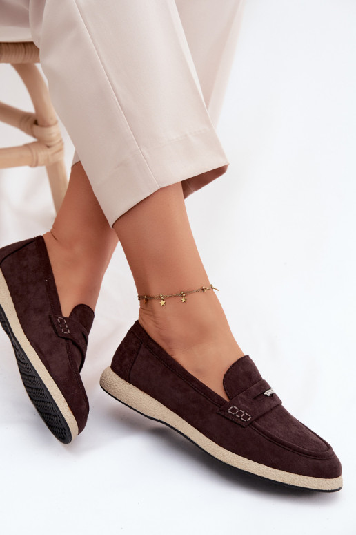 moteriški mokasinaisuImitacji iš zomšosu Vinceza 62273 CzekoladoĮe