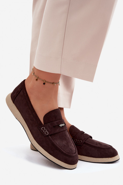 moteriški mokasinaisuImitacji iš zomšosu Vinceza 62273 CzekoladoĮe