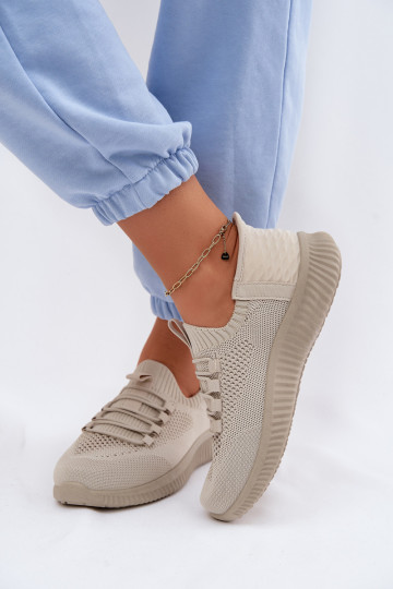  Įsispiriamo modelio sportiniai bateliai Moteriškas smėlio spalvos Olive