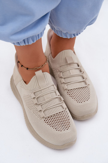  Įsispiriamo modelio sportiniai bateliai Moteriškas smėlio spalvos Olive 2