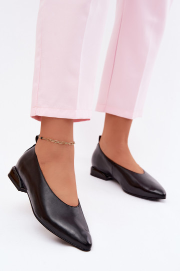 Balerinos su plačiais kulniukais juodos spalvos Hoshi 2