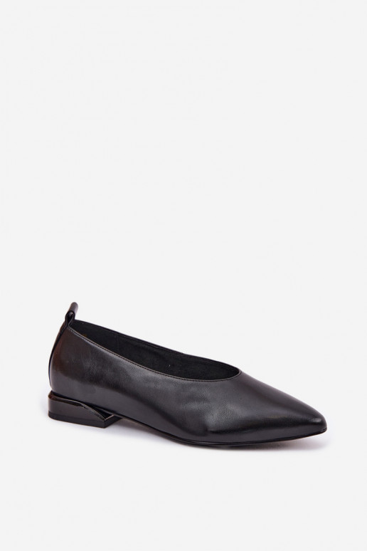 Balerinos su plačiais kulniukais juodos spalvos Hoshi